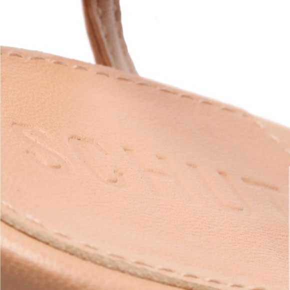 SCHUTZ Vikki Leather Heel 8 Size Nude/Beige Color Sandal - Picture 13 of 13